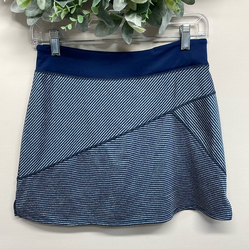 Lola By AFG Navy and Gray Striped Athletic Skort Skirt XS